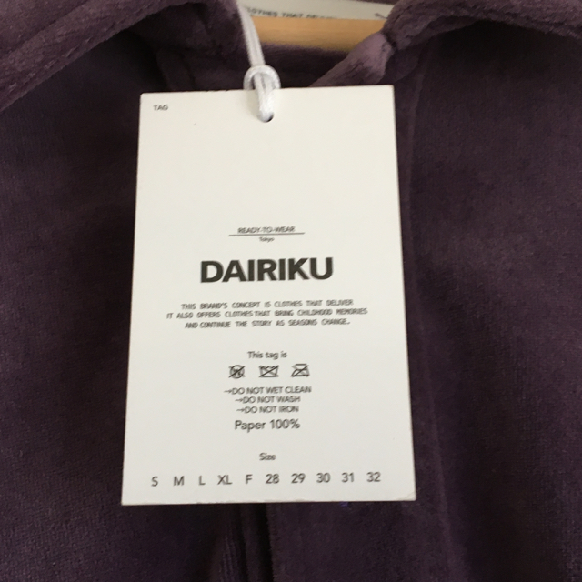 DAIRIKU 19aw ベロアシャツ メンズのトップス(Tシャツ/カットソー(七分/長袖))の商品写真