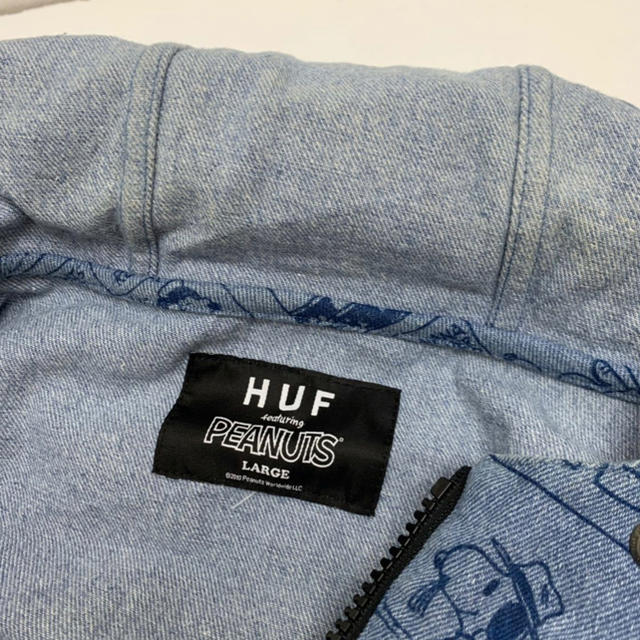 デニムアノラック ハフ HUF スヌーピー ピーナッツ コラボ Lサイズ 2