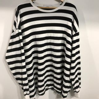 コモリ(COMOLI)のグラフペーパー  ボーダーカットソー　サイズ2(Tシャツ/カットソー(七分/長袖))