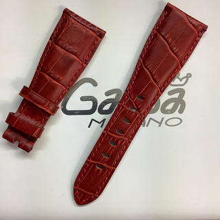 ガガミラノ(GaGa MILANO)の新品　GaGa MILANO ガガミラノバンド 交換 ４８ミリ用レザーベルト赤(レザーベルト)