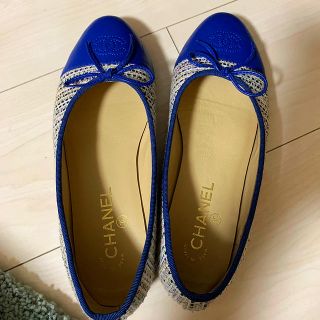 シャネルパロディ♡濃青、バレエシューズ(バレエシューズ)