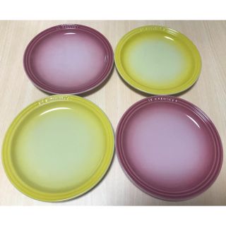 ルクルーゼ(LE CREUSET)のルクルーゼ　ラウンド　プレート　19cm 4枚セット(食器)