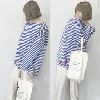 ケービーエフ(KBF)のKBF bigbig ボーダー Tシャツ ロンT 未使用 ブルー(カットソー(長袖/七分))