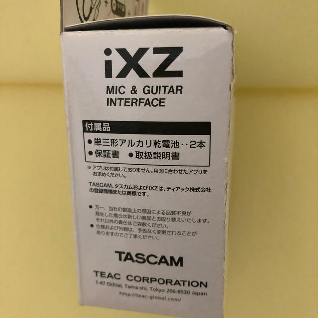 新品未使用 iXZ TASCAM MIC&GUITAR 2