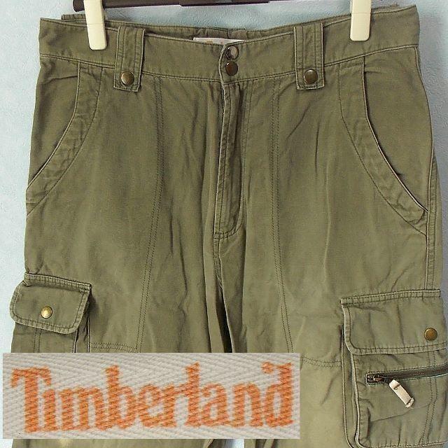 Timberland(ティンバーランド)の【Timberland】 ティンバーランド カーゴパンツ ハーフ丈 カーキ 32 メンズのパンツ(ショートパンツ)の商品写真