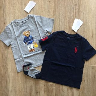 ラルフローレン(Ralph Lauren)のラルフローレン　90 2枚セット　ポロベア　ビッグポニー　Tシャツ　靴下(Tシャツ/カットソー)