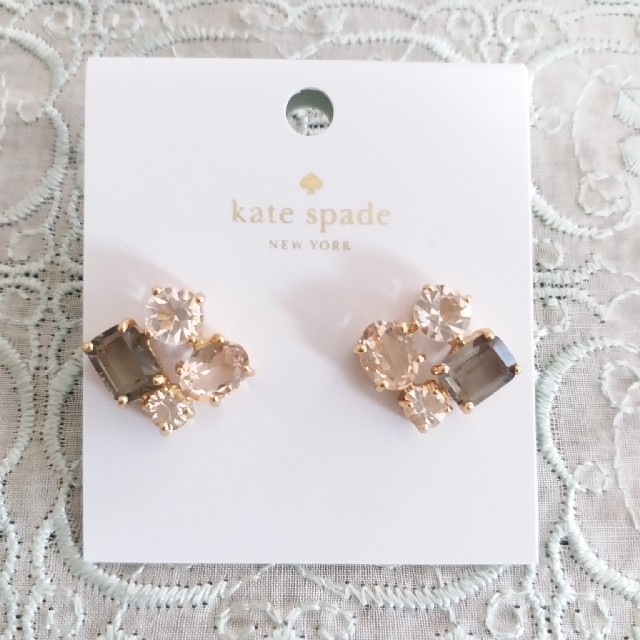 kate spade ビジュー　ピアス　(ピンク)