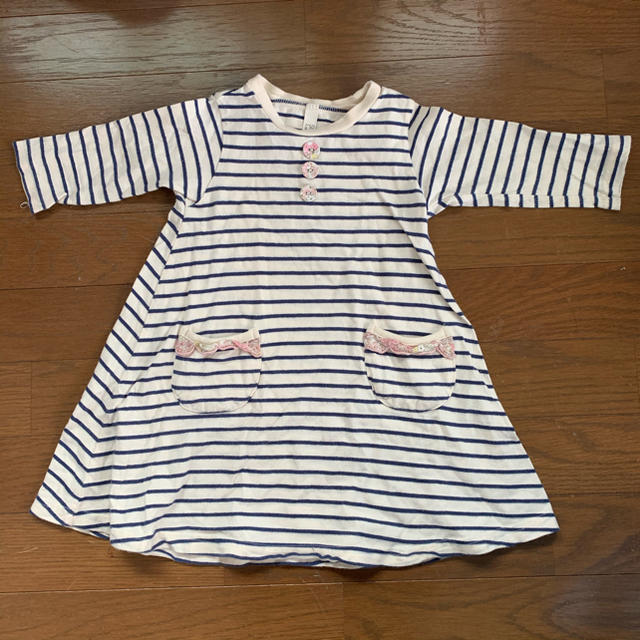 F.O.KIDS(エフオーキッズ)の【値下げ】2枚 ワンピース　女の子　95  カットソー　キッズ キッズ/ベビー/マタニティのキッズ服女の子用(90cm~)(ワンピース)の商品写真