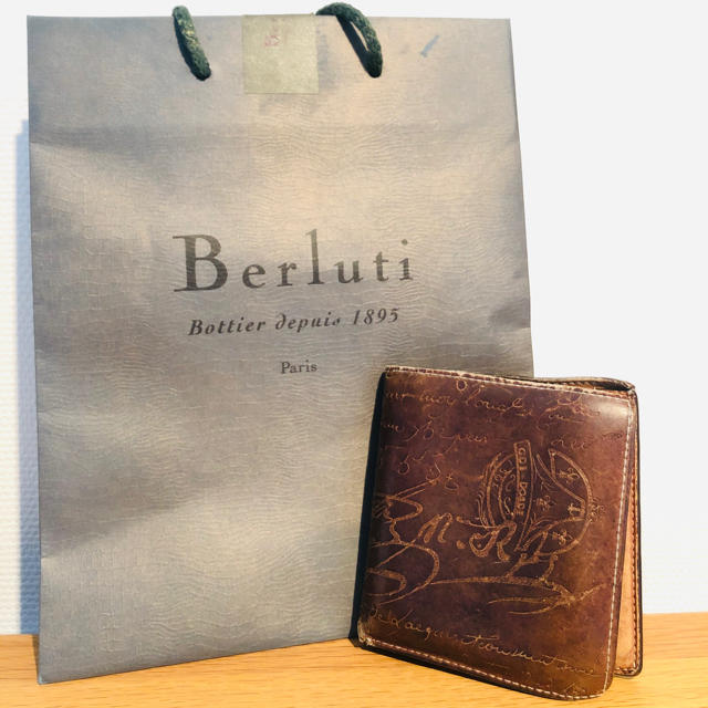 折り財布お値下げ☆ベルルッティ☆Berluti メンズ 二つ折り財布 高級革財布