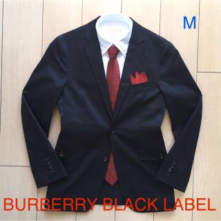 バーバリーブラックレーベル(BURBERRY BLACK LABEL)の極美品★バーバリー★極上ブラックジャケット★機能性◎伸縮性◎裏地ロゴ◎A344(テーラードジャケット)