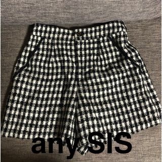 エニィスィス(anySiS)の【美品】any SIS チェックパンツ　新品未使用品　Sサイズ(ショートパンツ)