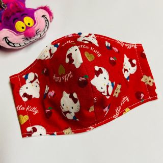 ハローキティ(ハローキティ)のハンドメイド　立体インナーマスク　キティちゃん(その他)