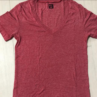 古着　美品　Vネック Tシャツ(Tシャツ/カットソー(半袖/袖なし))