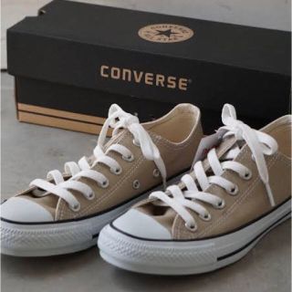 コンバース(CONVERSE)のコンバース オールスター ベージュ キャンバス 24.5cm(スニーカー)