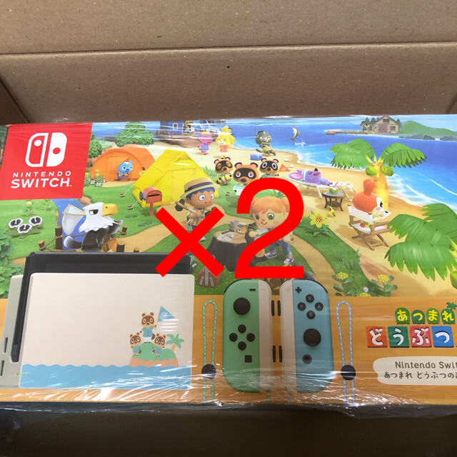 Nintendo Switch(ニンテンドースイッチ)の任天堂スイッチ　どうぶつの森　本体　2台 エンタメ/ホビーのゲームソフト/ゲーム機本体(家庭用ゲーム機本体)の商品写真