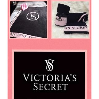 ヴィクトリアズシークレット(Victoria's Secret)の新品未使用 VS ブランケット 黒(その他)