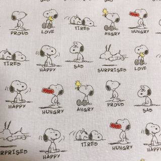 スヌーピー(SNOOPY)のシーチング スヌーピー生地 グレー(生地/糸)