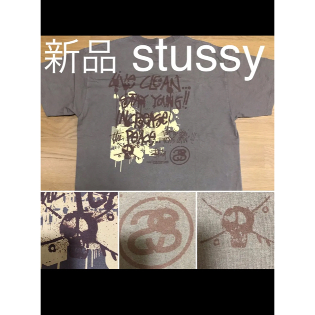 STUSSY(ステューシー)の激レアstussy その❻ 新品 スカルボーン コラボ Tシャツ 綺麗です。 メンズのトップス(Tシャツ/カットソー(半袖/袖なし))の商品写真