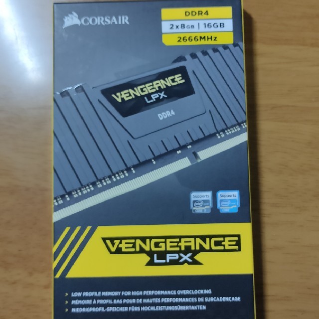 CORSAIR DDR4-2666MHz VENGEANCE LPX8GB×2枚ゲーミングPC