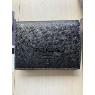 プラダ(PRADA)の【新品未使用】PRADA　プラダ 二つ折り 財布 SAFFIANO ミニ財布(折り財布)