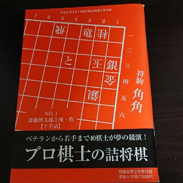 将棋世界 付録２点 エンタメ/ホビーの本(趣味/スポーツ/実用)の商品写真