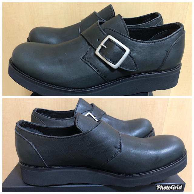 ISAMUKATAYAMA BACKLASH(イサムカタヤマバックラッシュ)の新品箱付バックラッシュJPNショルダーモンクストラップ短靴レザーシューズ黒26 メンズの靴/シューズ(ドレス/ビジネス)の商品写真