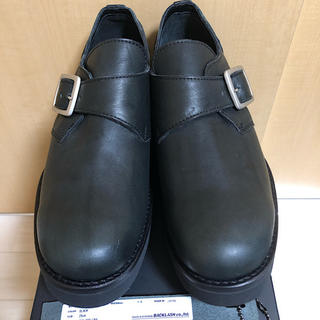 イサムカタヤマバックラッシュ(ISAMUKATAYAMA BACKLASH)の新品箱付バックラッシュJPNショルダーモンクストラップ短靴レザーシューズ黒26(ドレス/ビジネス)