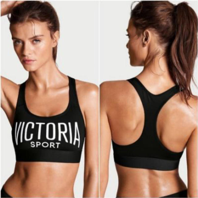 Victoria's Secret(ヴィクトリアズシークレット)の♡新品♡Victoria's secret♡スポーツブラ♡ブラック S スポーツ/アウトドアのランニング(ウェア)の商品写真