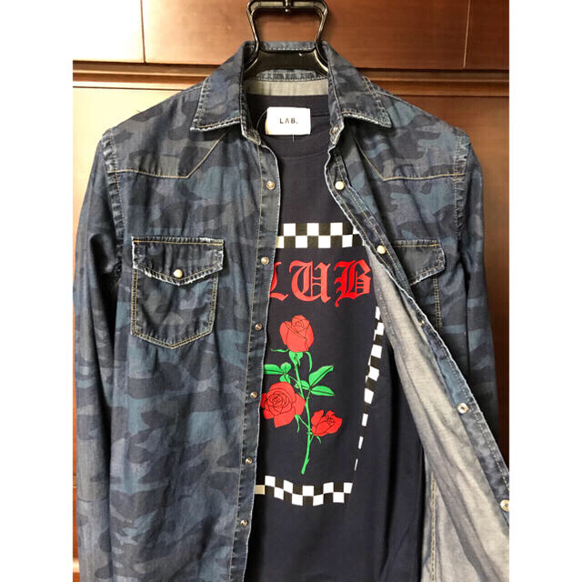 B'z 稲葉浩志さん着用 カモフラデニムシャツ Sサイズ+Tシャツの通販 by Tom's shop｜ラクマ