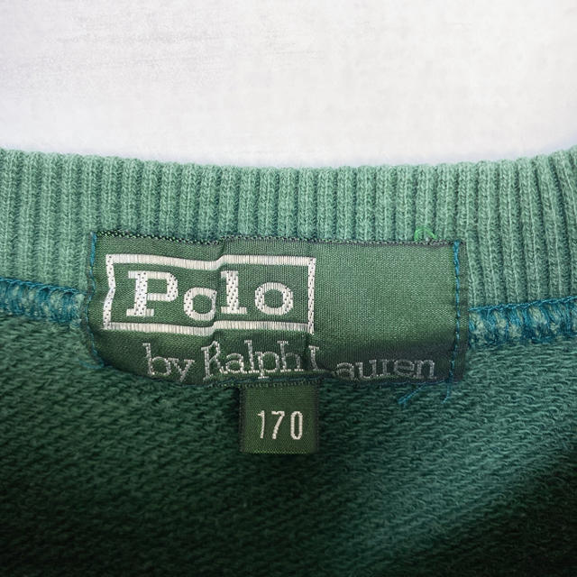 POLO RALPH LAUREN(ポロラルフローレン)の【激レア】ラルフローレン◎90s ホース刺繍 ワンポイント 緑 スウェット メンズのトップス(スウェット)の商品写真