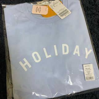 アパルトモンドゥーズィエムクラス(L'Appartement DEUXIEME CLASSE)のアパルトモン　HOLIDAY Tee ブルーA  新品未使用(Tシャツ(半袖/袖なし))