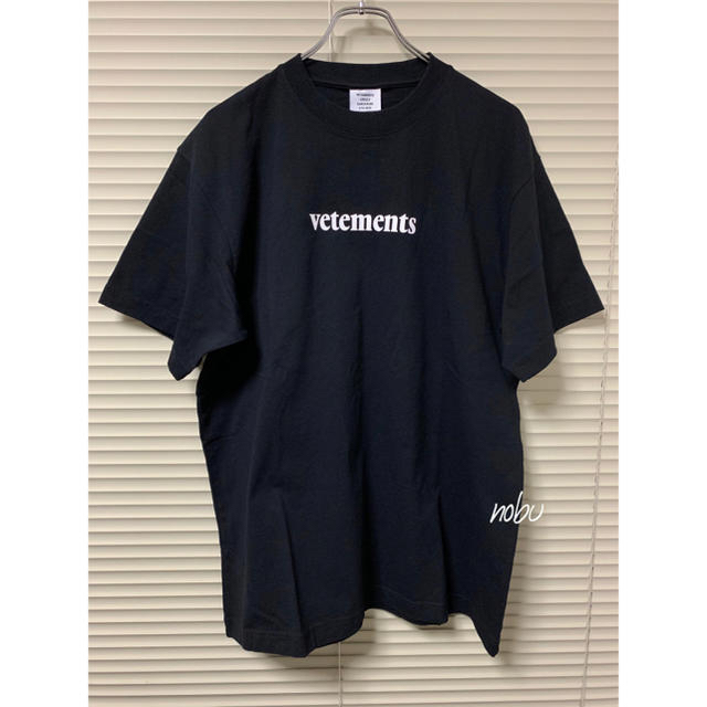 ナチュラルネイビー 新品 SS20【 VETEMENTS 】Logo T-Shirts