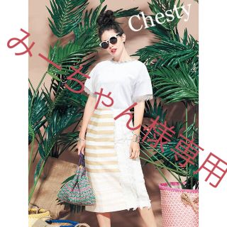 チェスティ(Chesty)のChesty チュールレイヤードＴシャツ(カットソー(半袖/袖なし))