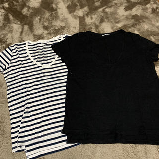 ザラ(ZARA)のZARA 美品　ボーダーTシャツ+無地Tシャツ(Tシャツ(半袖/袖なし))