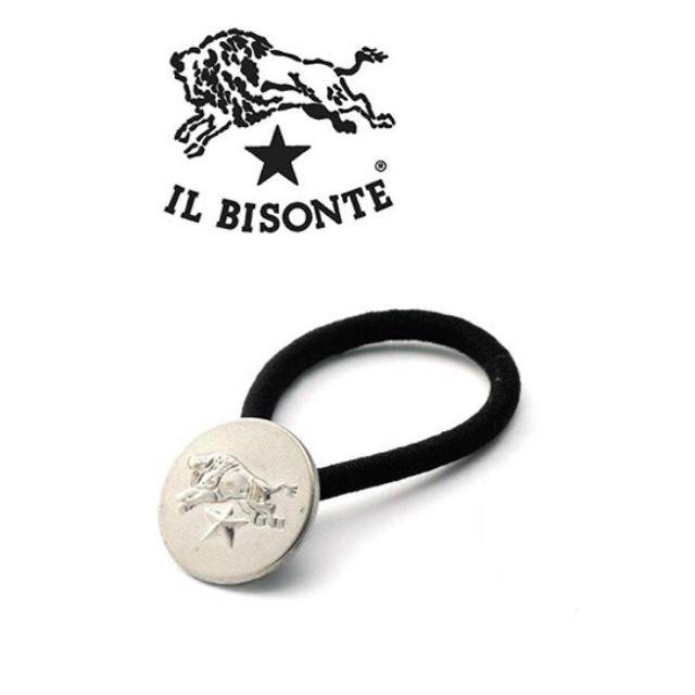 IL BISONTE(イルビゾンテ)の【未使用品】イルビゾンテ　バンダナブルー&ヘアゴムシルバー レディースのファッション小物(バンダナ/スカーフ)の商品写真