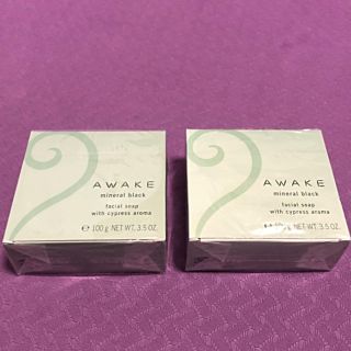 【新品未使用】AWAKEアウェイク ミネラルブラック 2個セット 洗顔 (洗顔料)