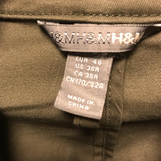 H&M(エイチアンドエム)のH&M ミリタリー　ジャケット　サイズM メンズのジャケット/アウター(ミリタリージャケット)の商品写真