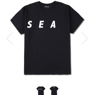 シー(SEA)の黒L WIND AND SEAKEEP DISTANCE T-SHIRT(Tシャツ/カットソー(半袖/袖なし))