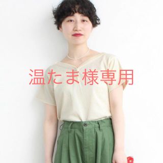 ドットアンドストライプスチャイルドウーマン(Dot&Stripes CHILDWOMAN)のchild woman バスクテレコ飾りボタン半袖プルオーバー(カットソー(半袖/袖なし))