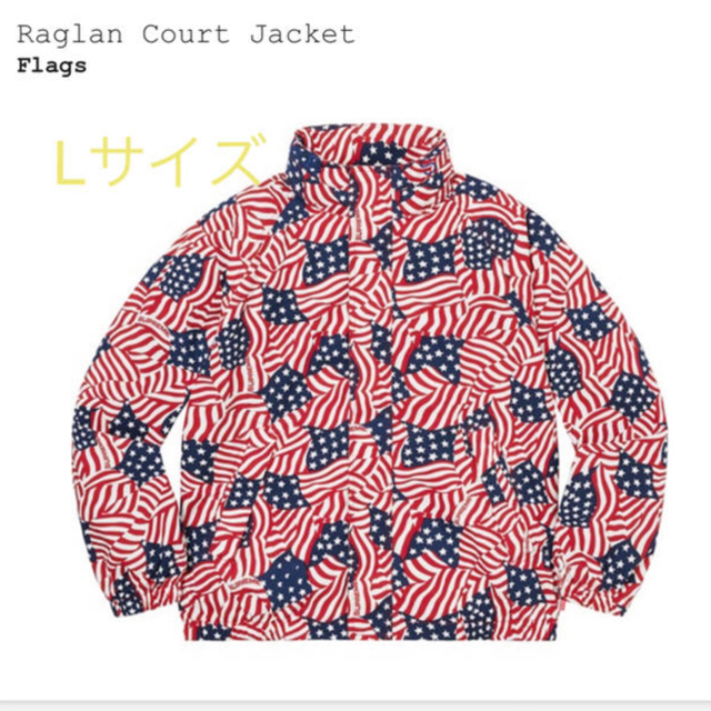 メンズsupreme raglan court jacket 星条旗 L