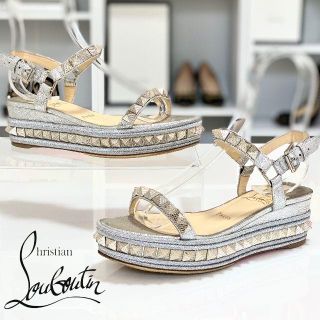 クリスチャンルブタン(Christian Louboutin)の1167 クリスチャンルブタン スタッズ サンダル シルバー(サンダル)