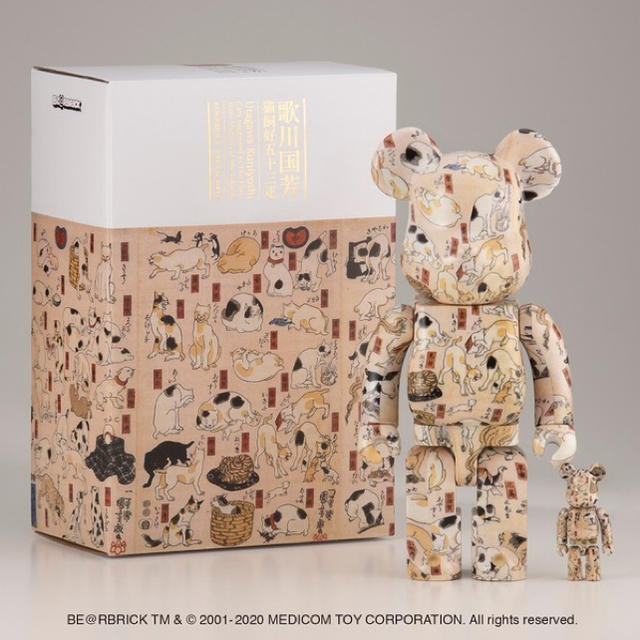 BE@RBRICK 歌川国芳 「猫飼好五十三疋」100% & 400%