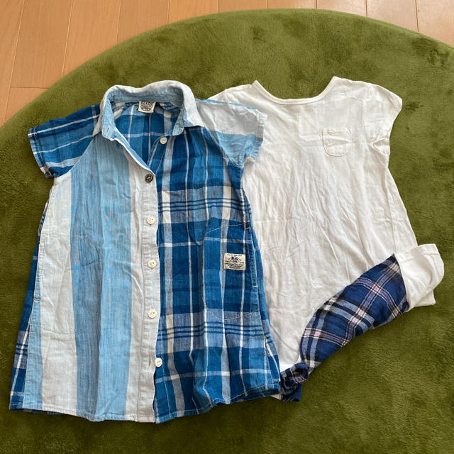 F.O.KIDS(エフオーキッズ)の女の子キッズ半袖チュニック　110㎝2枚セット キッズ/ベビー/マタニティのキッズ服女の子用(90cm~)(Tシャツ/カットソー)の商品写真