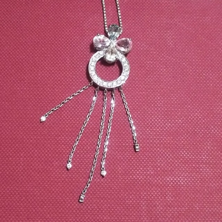 ネックレス サファイア 脇石 ダイヤモンド 未使用(ネックレス)
