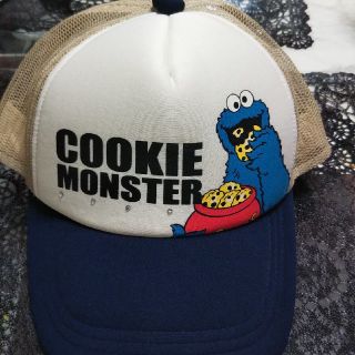 セサミストリート(SESAME STREET)のヴインテージ  クッキーモンスター キャップ ラインストーン(キャップ)