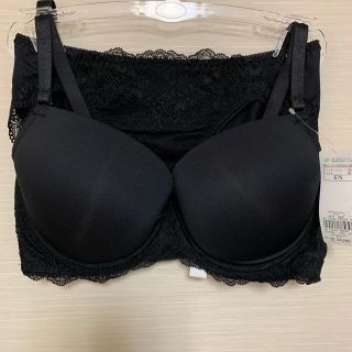 トリンプ(Triumph)のトリンプ  E75M ブラ&ショーツセット　黒　Tシャツブラ(ブラ&ショーツセット)