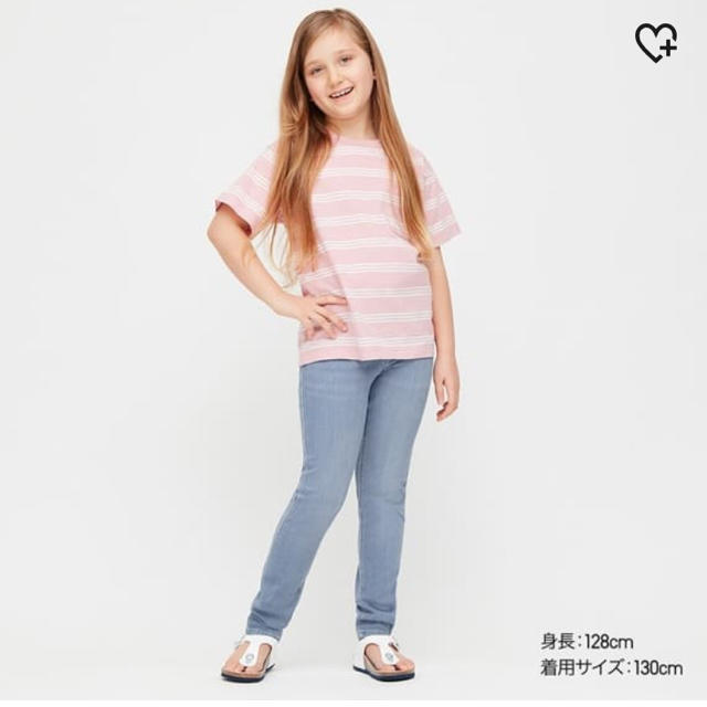 UNIQLO(ユニクロ)のUNIQLO girls ウルトラストレッチデニムレギンスパンツ キッズ/ベビー/マタニティのキッズ服女の子用(90cm~)(パンツ/スパッツ)の商品写真