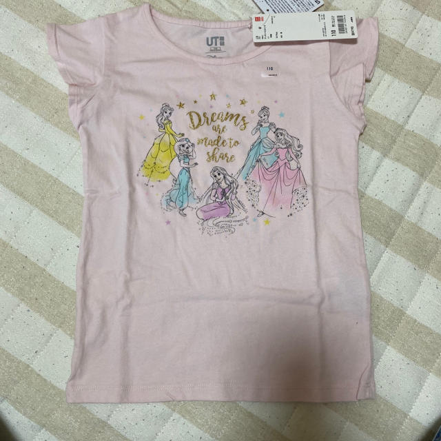 UNIQLO(ユニクロ)のユニクロ　プリンセスTシャツ　ディズニーヒロインズ キッズ/ベビー/マタニティのキッズ服女の子用(90cm~)(Tシャツ/カットソー)の商品写真