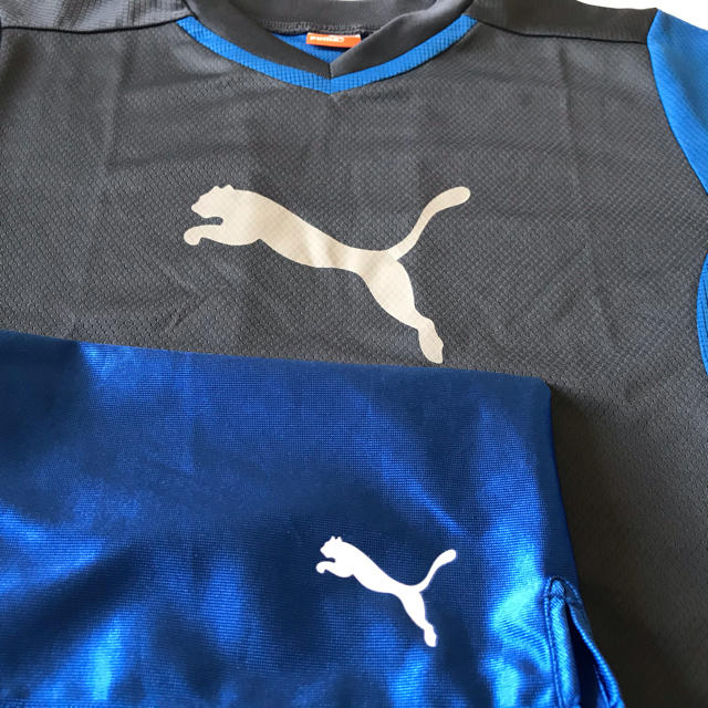 PUMA(プーマ)の【美品】PUMA プーマ　プラクティスTシャツ ハーフパンツ セット　150 キッズ/ベビー/マタニティのキッズ服男の子用(90cm~)(Tシャツ/カットソー)の商品写真