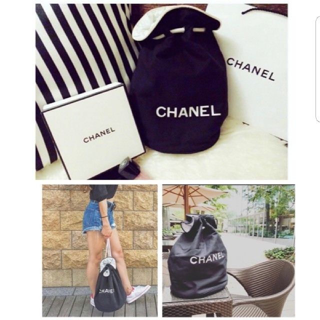 CHANEL(シャネル)の非売品シャネル CHANEL ノベルティ 巾着ショルダー リュックサック レディースのバッグ(ショルダーバッグ)の商品写真